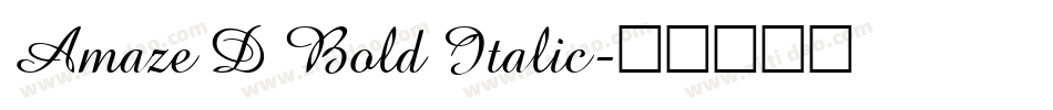 Amaze D Bold Italic字体转换